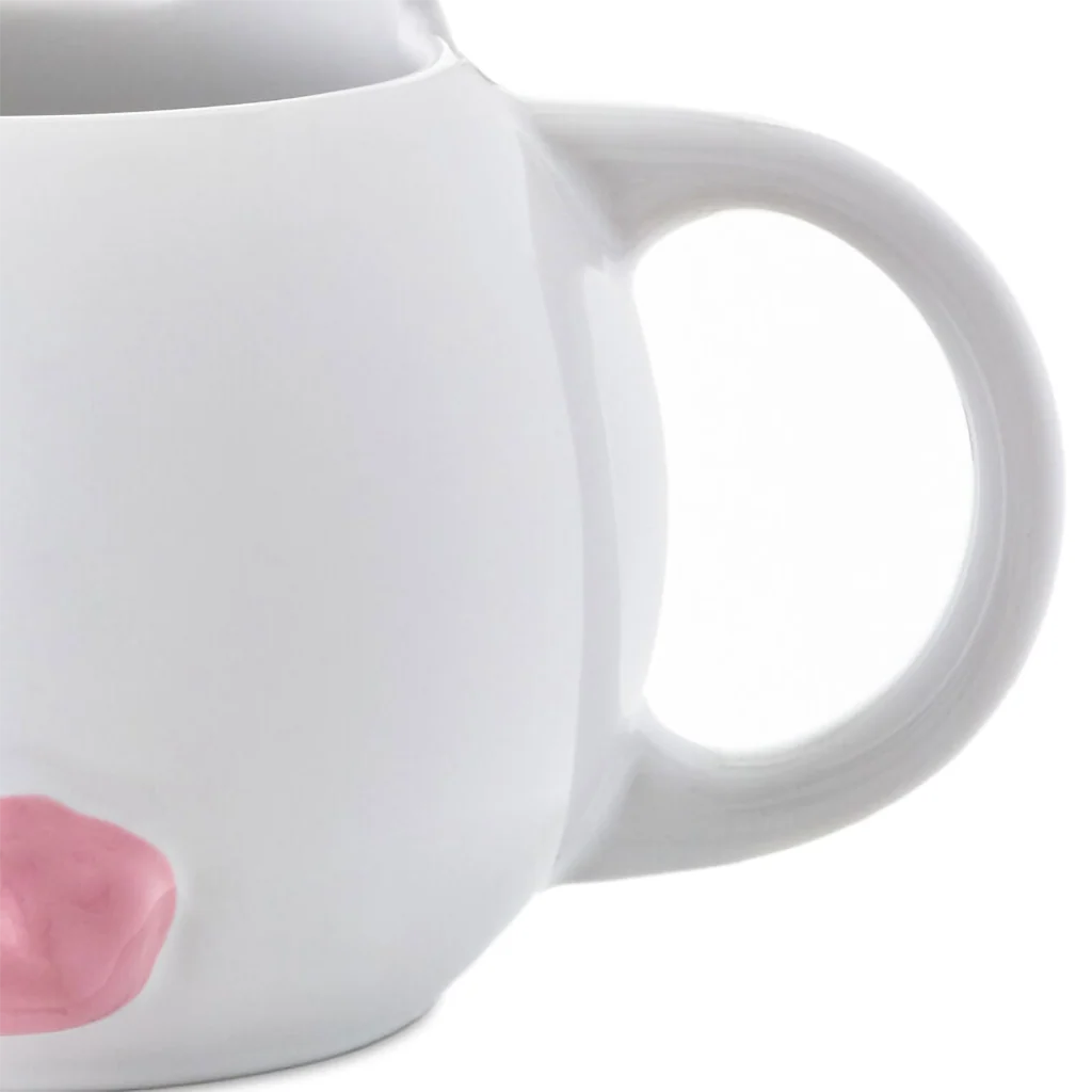 Hallmark : White Bunny Sculpted Mug, 14 oz. - Image 4