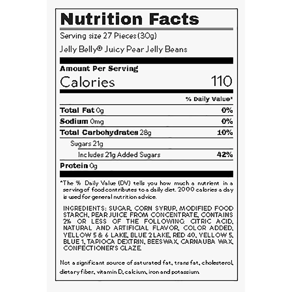 Jelly Belly : Juicy Pear Jelly Beans 3.5 oz Grab & Go® Bag - Image 2