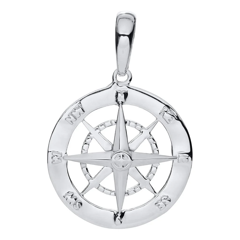 Cape Cod : Compass Rose Necklace - Silver - Image 4