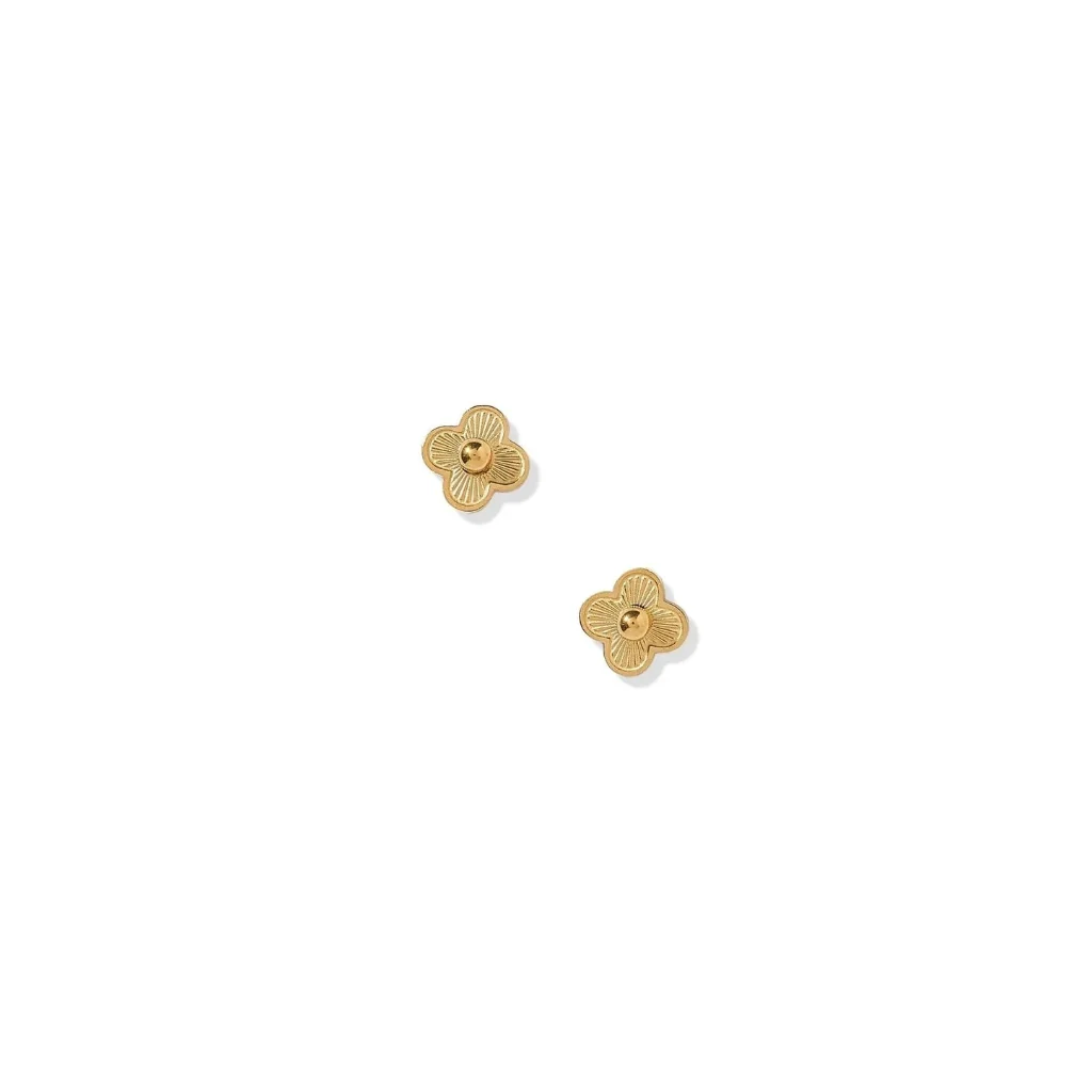 Linny Co : Screwback Stud Earrings - Sweet Clover Gold - Image 3