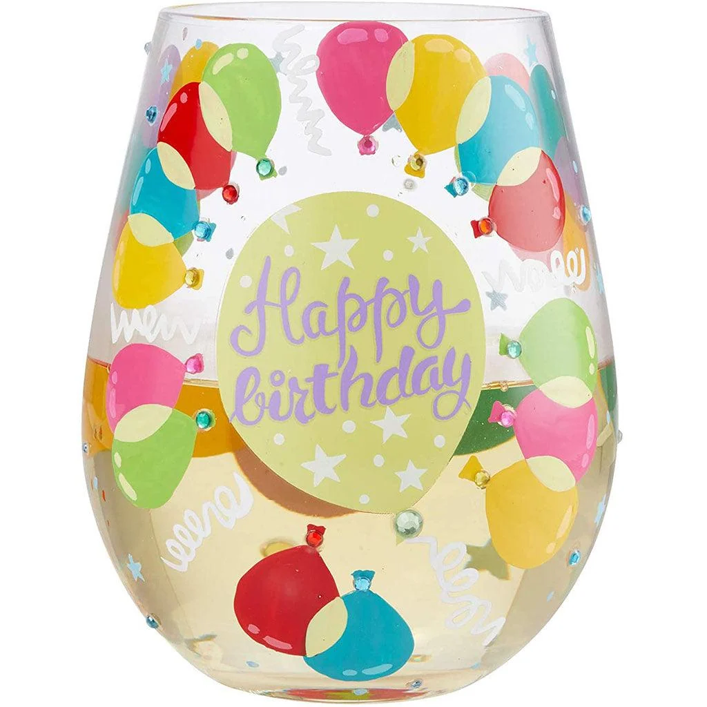 Lolita : Balloons Stemless Wine Glass - Image 2