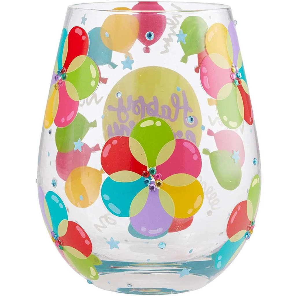Lolita : Balloons Stemless Wine Glass - Image 3