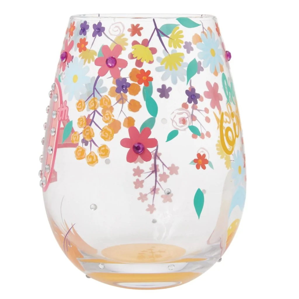 Lolita : Happy 40th Stemless Wine Glass - Image 3