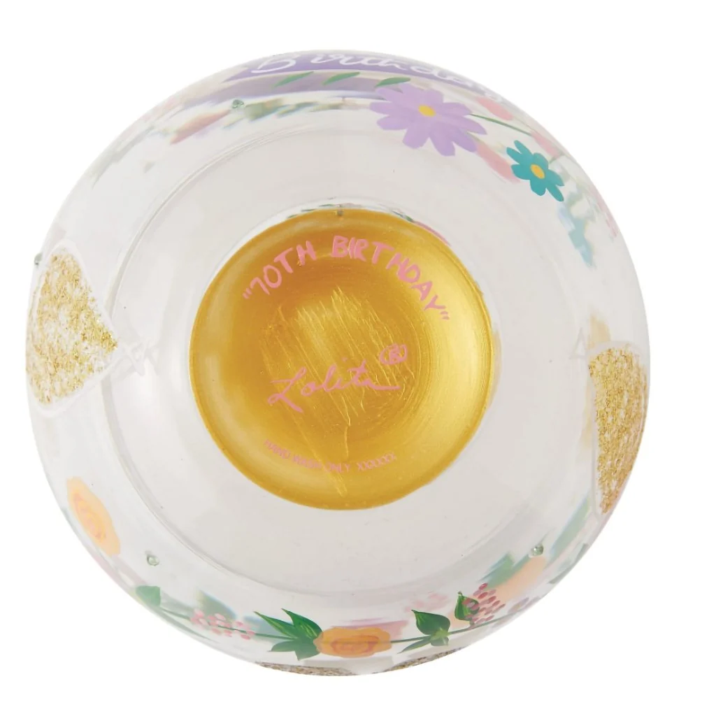 Lolita : Happy 70th Stemless Wine Glass - Image 6