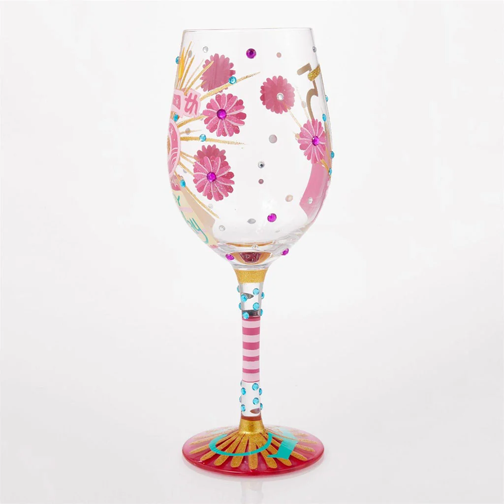 Lolita : Happy 75th Birthday Wine Glass - Image 2