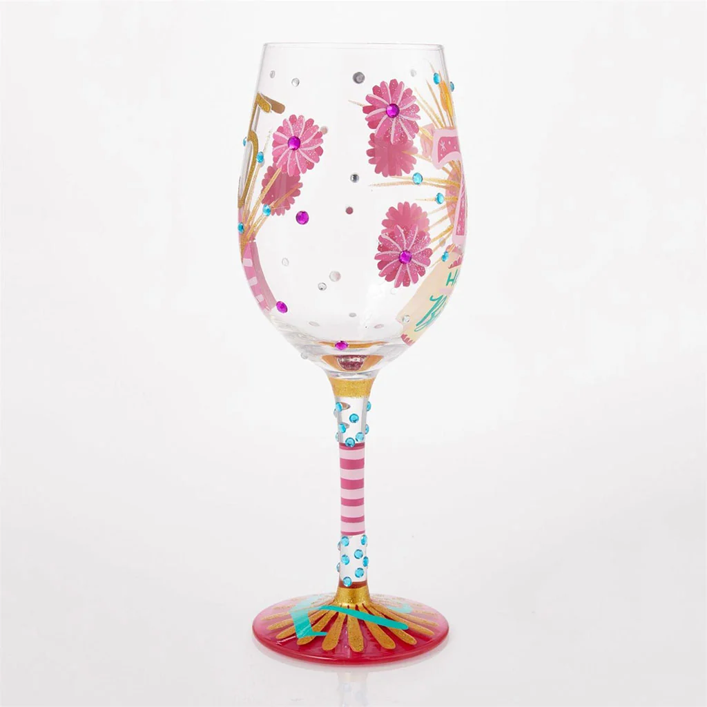 Lolita : Happy 75th Birthday Wine Glass - Image 3