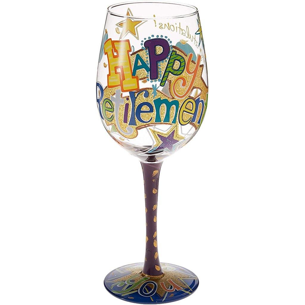 Lolita : Happy Retirement Wine Glass
