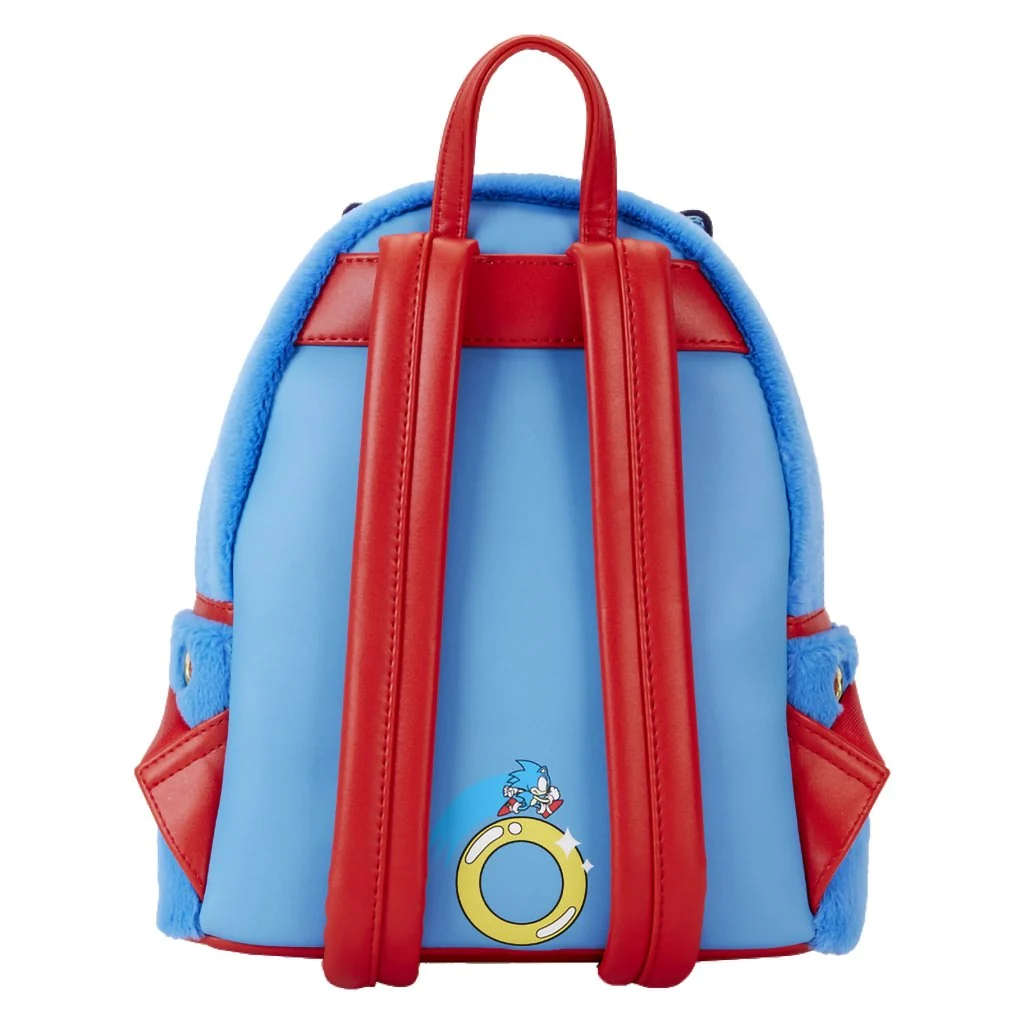 Loungefly :  Sonic the Hedgehog Classic Cosplay Plush Mini Backpack - Image 3