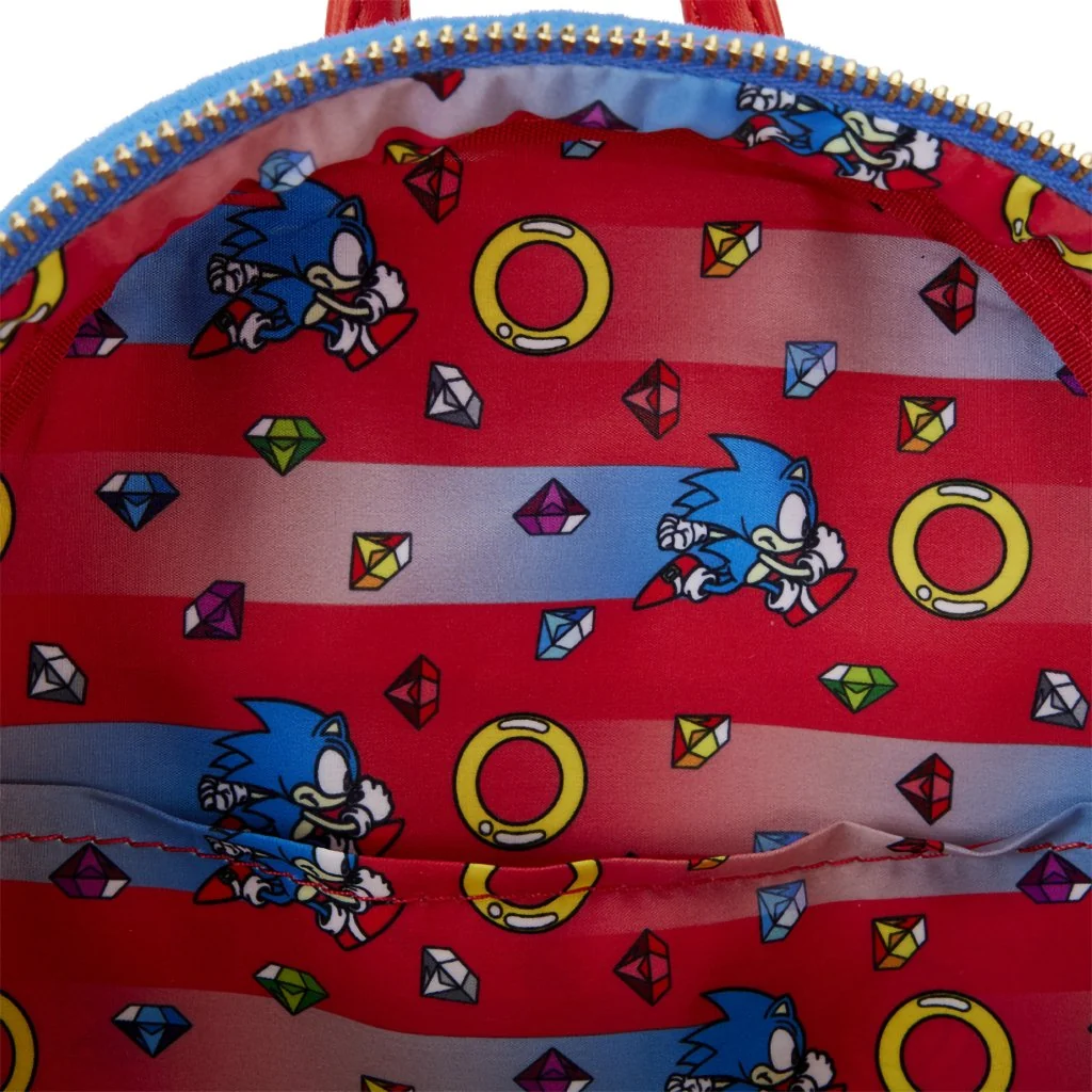 Loungefly :  Sonic the Hedgehog Classic Cosplay Plush Mini Backpack - Image 4