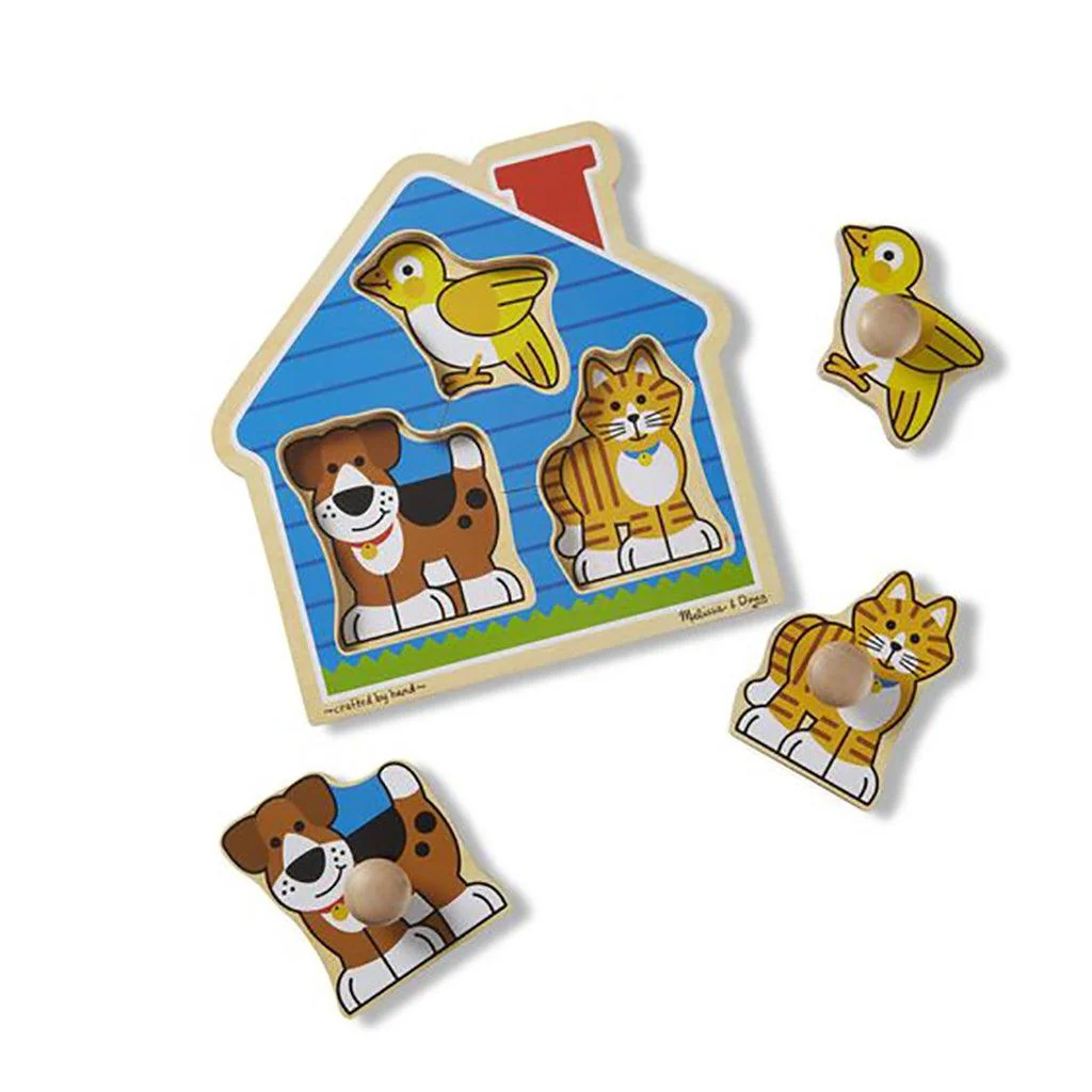 Melissa & Doug : House Pets Jumbo Knob Puzzle - 3 Pieces - Image 3