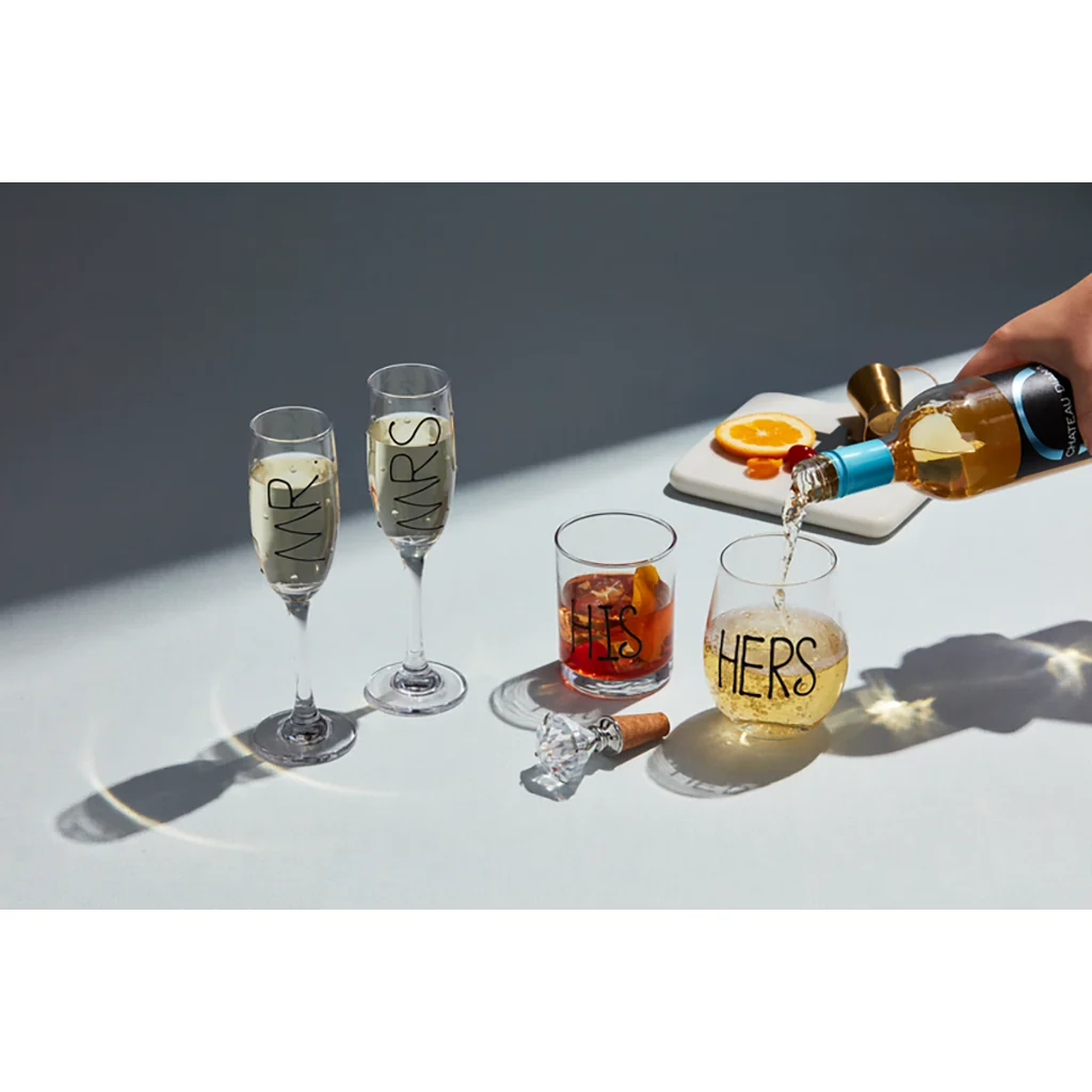 Mud Pie : His And Hers Glass Set - Image 2