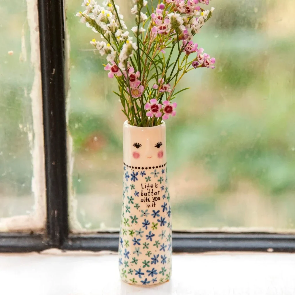 Natural Life : Life Is Better Folk Friend Bud Vase