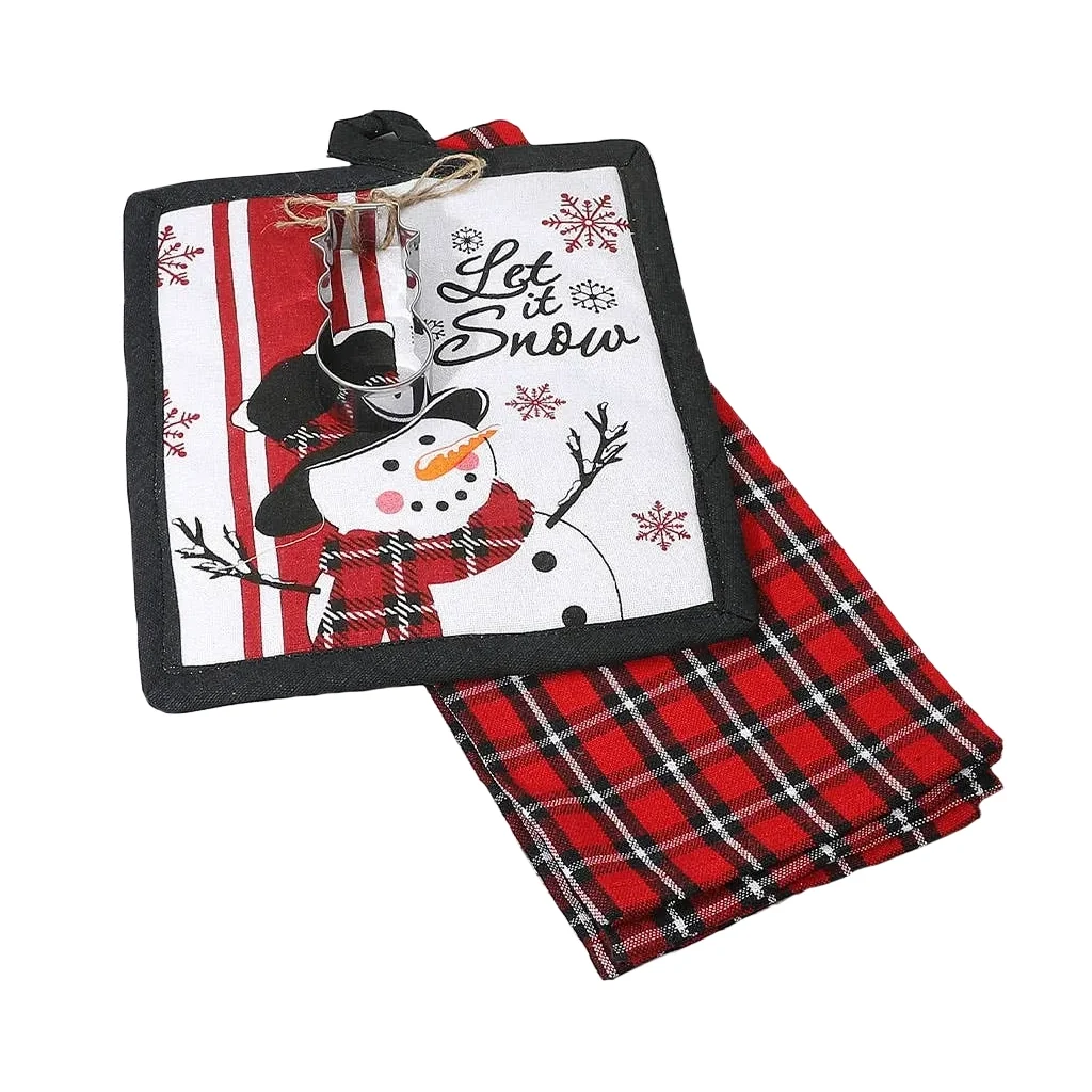 Nidico : 3PCS - Holiday Kitchen Towel Pot Holder Cookie Cutter - Image 5