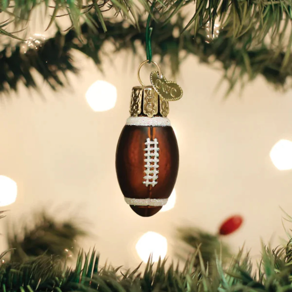Old World Christmas : Mini Football Ornament