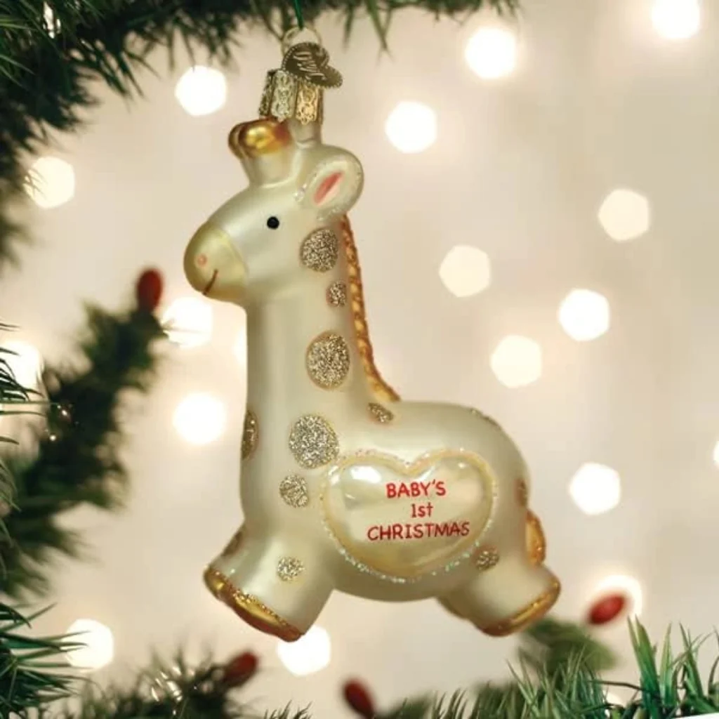 Old World Christmas : Old World Christmas Babys 1st Giraffe Ornament