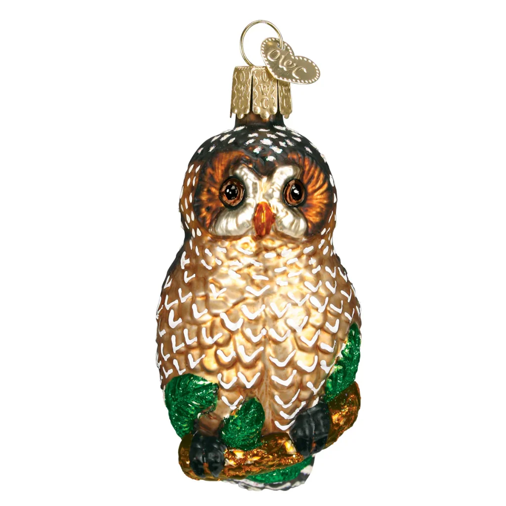Old World Christmas : Spotted Owl Ornament - Image 2