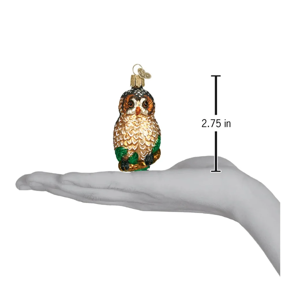 Old World Christmas : Spotted Owl Ornament - Image 3