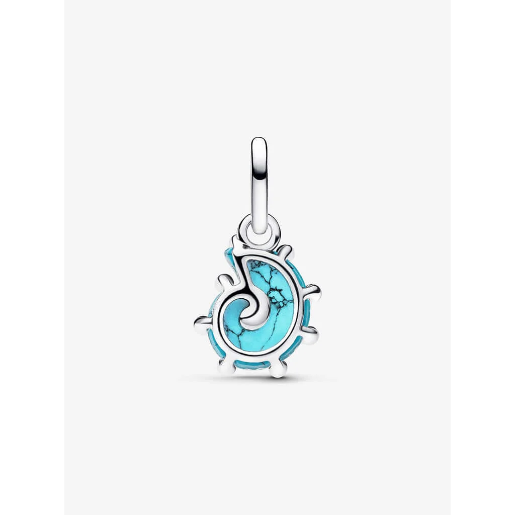 PANDORA : Blue Murano Glass Sea Snail Dangle Charm - Image 3