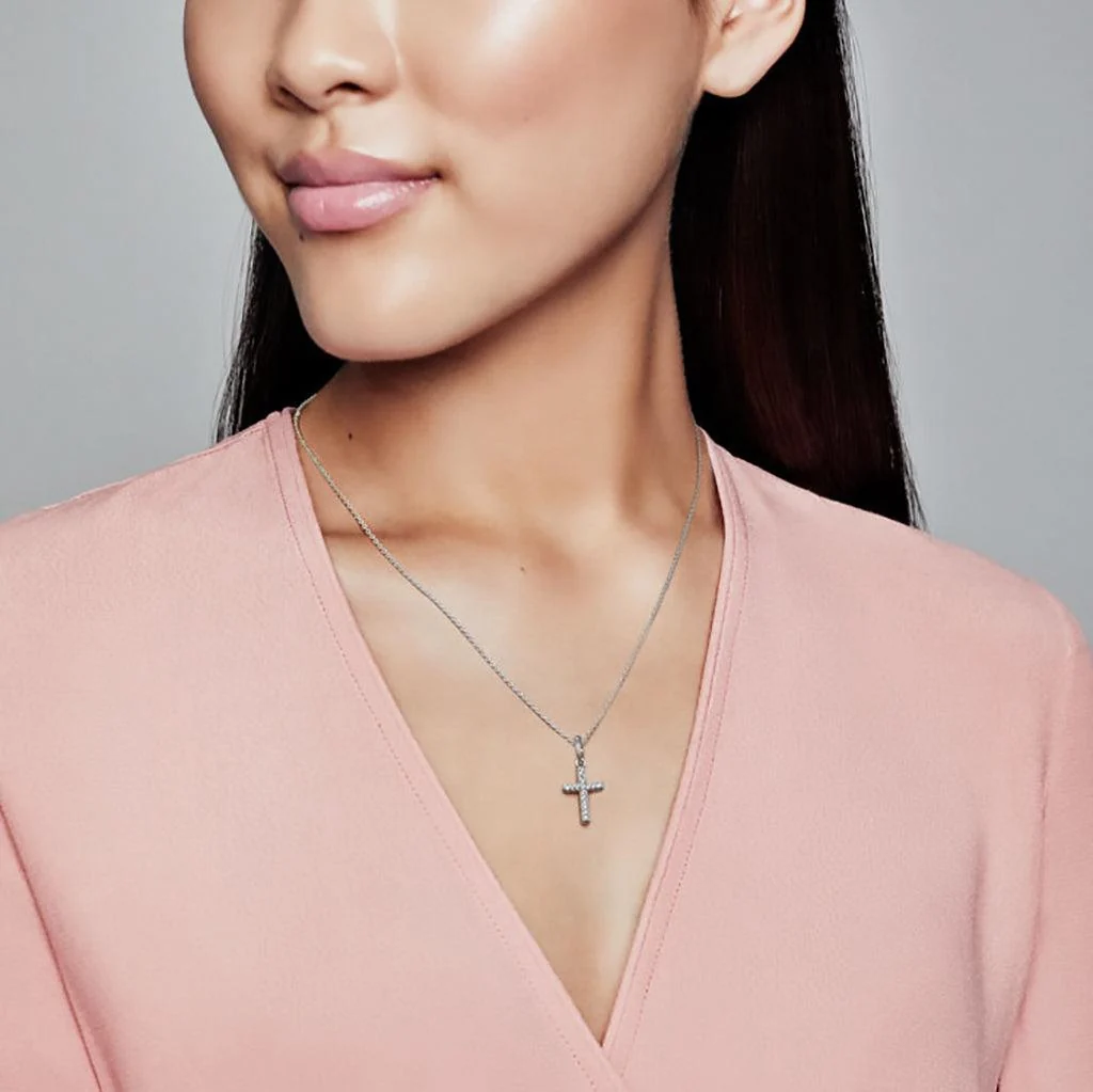 PANDORA : Classic Cross Necklace Pendant - Image 2