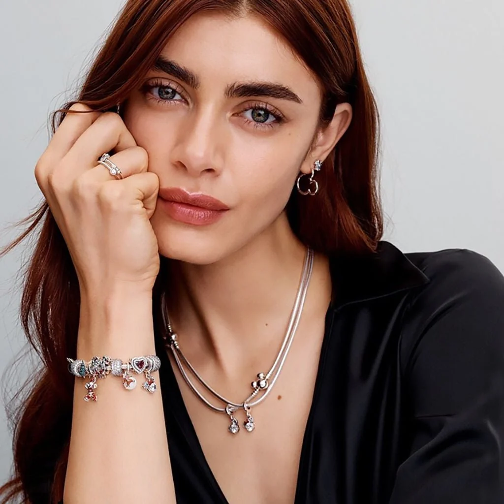 PANDORA : Disney Mickey Mouse Snake Chain Necklace - Image 3