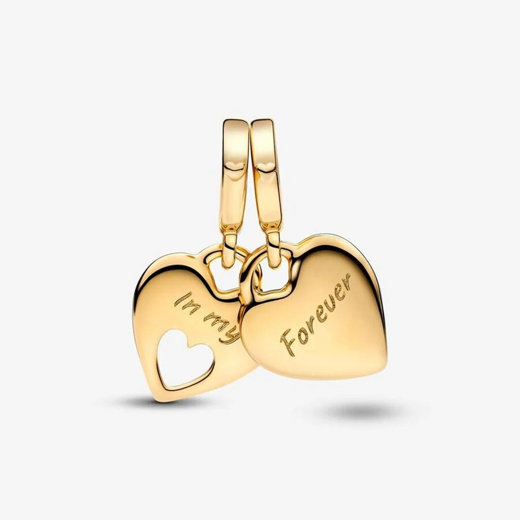 PANDORA :  Double Heart Split Dangle Charm - Image 2