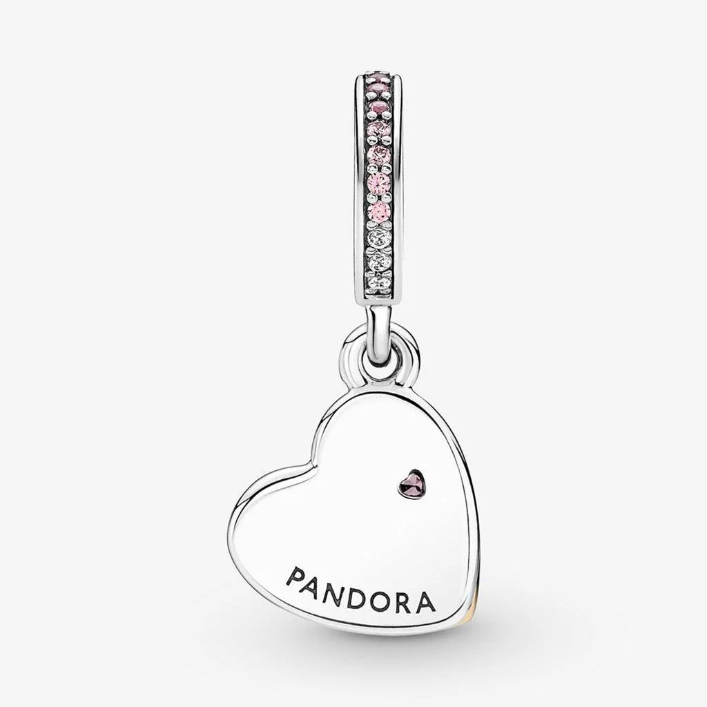 PANDORA : Entwined Infinite Hearts Double Dangle Charm - Image 5