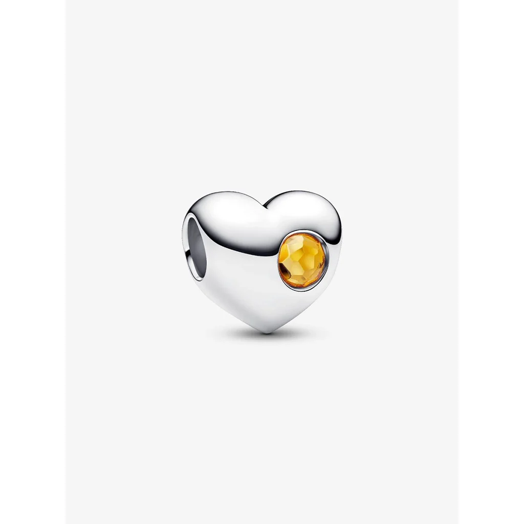 PANDORA : Honey Stone Heart Charm