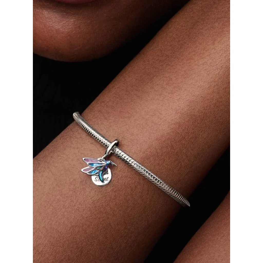 PANDORA : Hummingbird Double Dangle Charm - Image 2