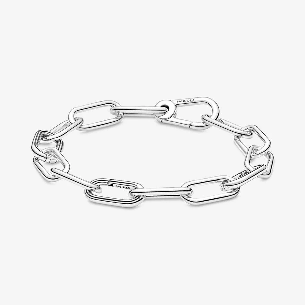 PANDORA : Medium Link Chain Bracelet in Sterling Silver - 3 Connectors