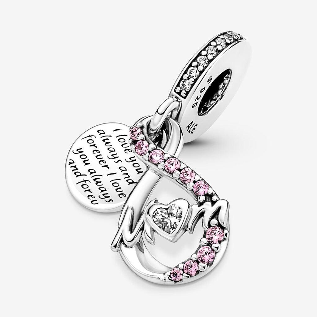 PANDORA : Mom Infinity Pavé Double Dangle Charm - Image 4
