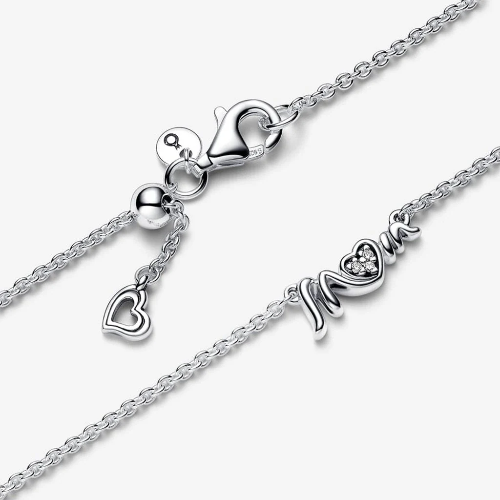 PANDORA : Mom Pavé Collier Necklace in Sterling Silver - Image 4