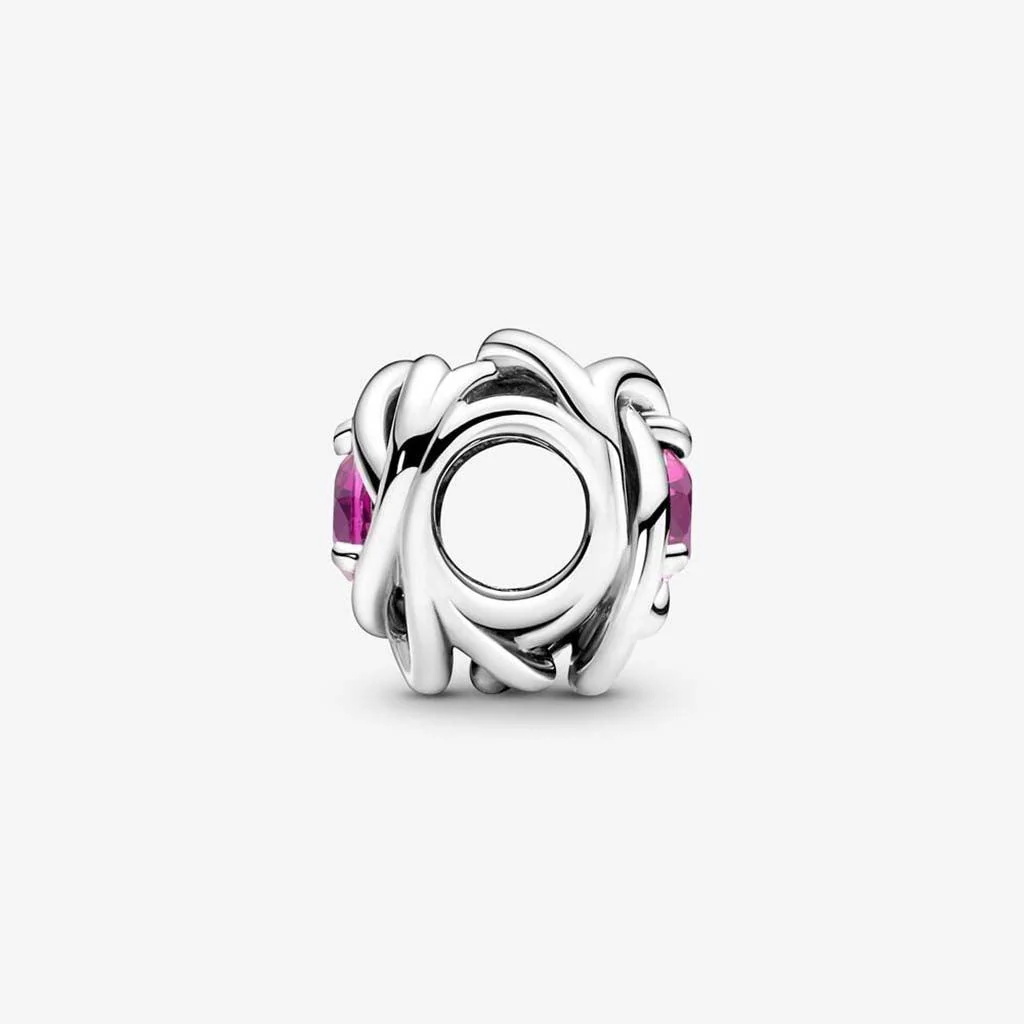 PANDORA : October Pink Eternity Circle Charm - Image 3
