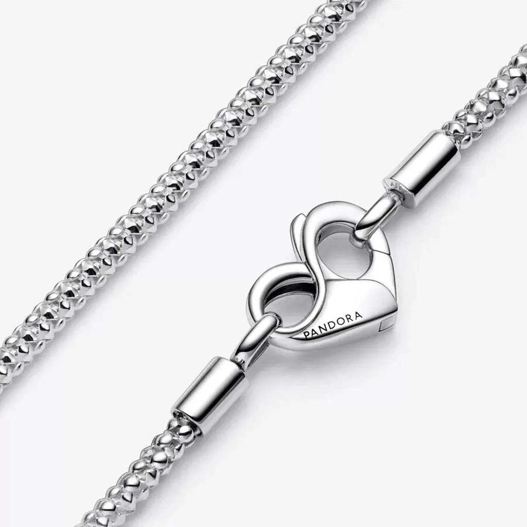 PANDORA : Pandora Moments Studded Chain Necklace (17.7") - Image 3