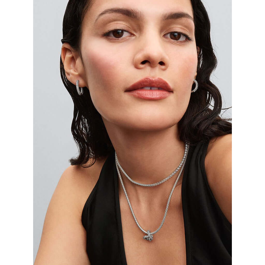 PANDORA : Pavé Infinity Knot Heart Charm - Image 3