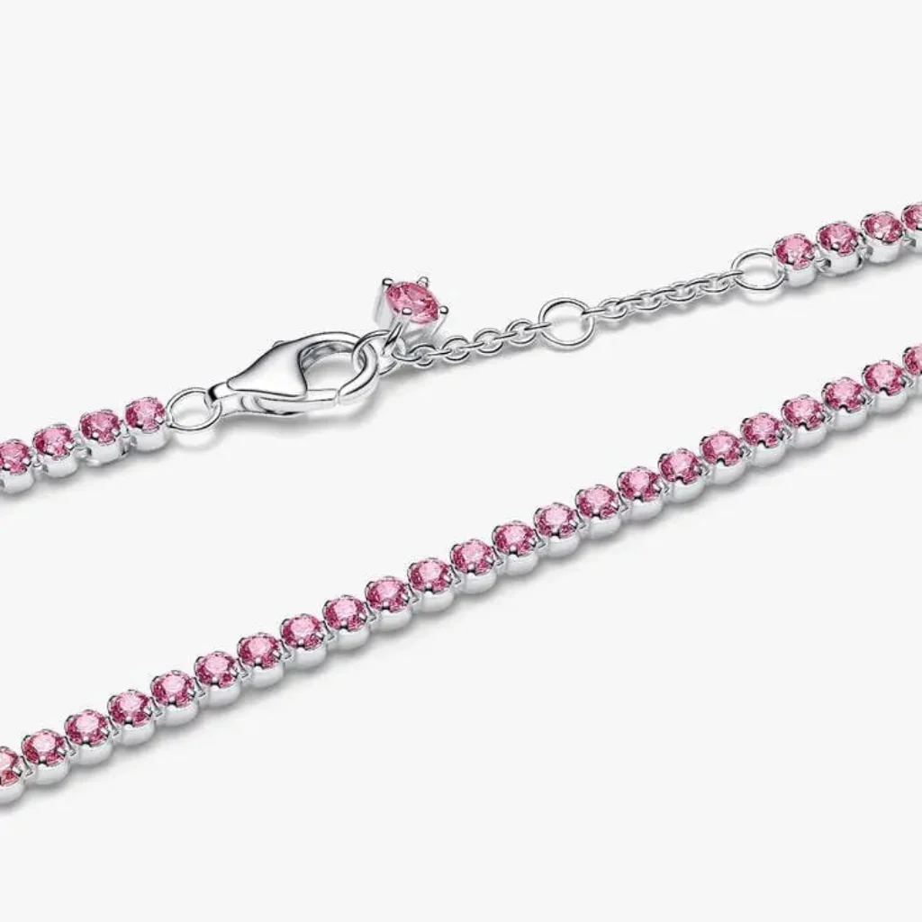 Pandora : Pink Small Tennis Bracelet - Image 2