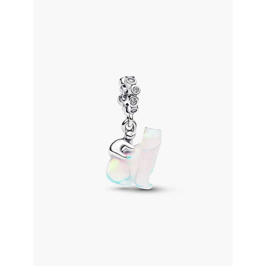 PANDORA : Polar Bear Mother & Cub Dangle Charm