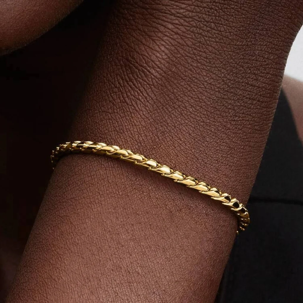 Pandora : Round Clasp Wing 14k Gold Plating Chain Bracelet - Image 2