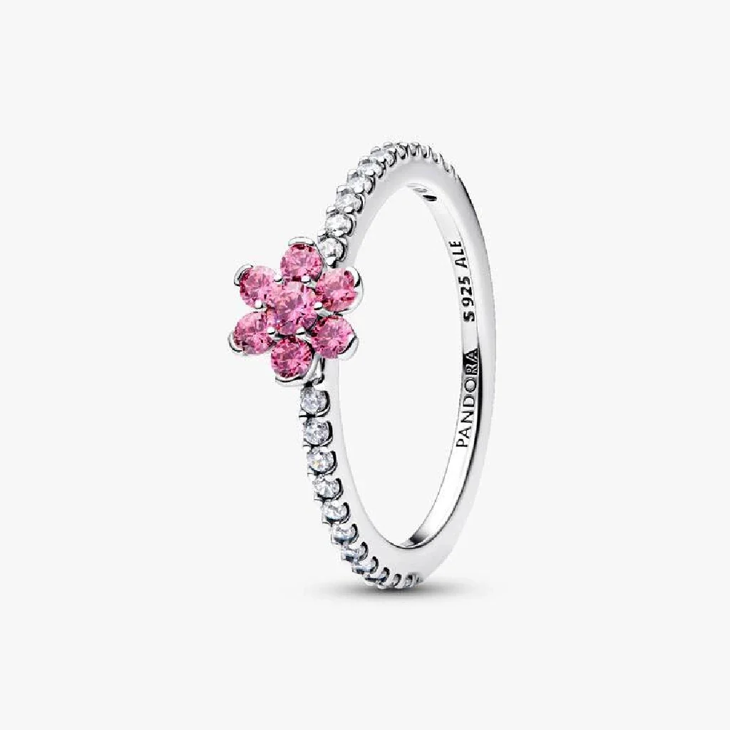 Pandora : Sparkling Pink Flower Ring