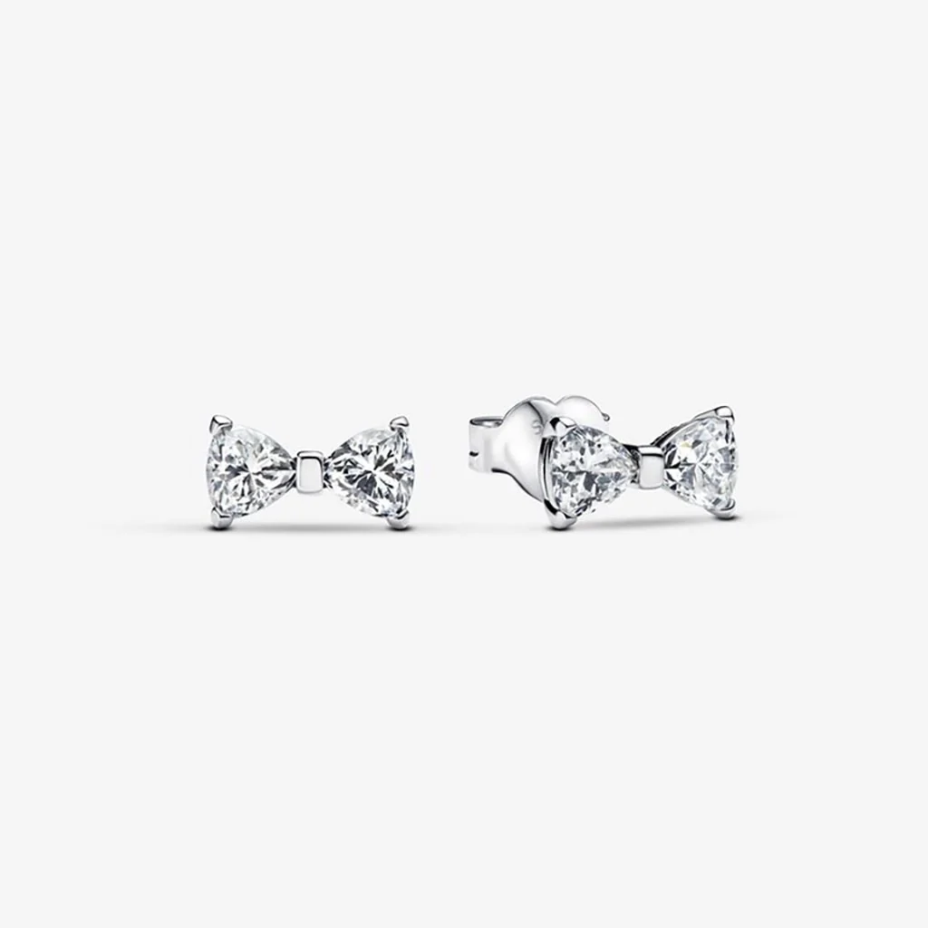 PANDORA : Sparkling Small Bow Earrings