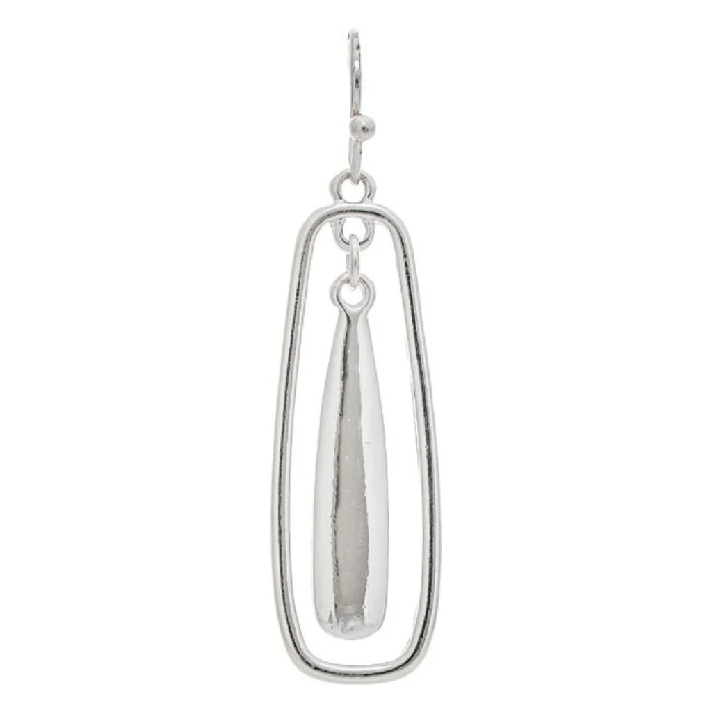 Rain Jewelry : Silver Dangle Bar in Bar Earrings