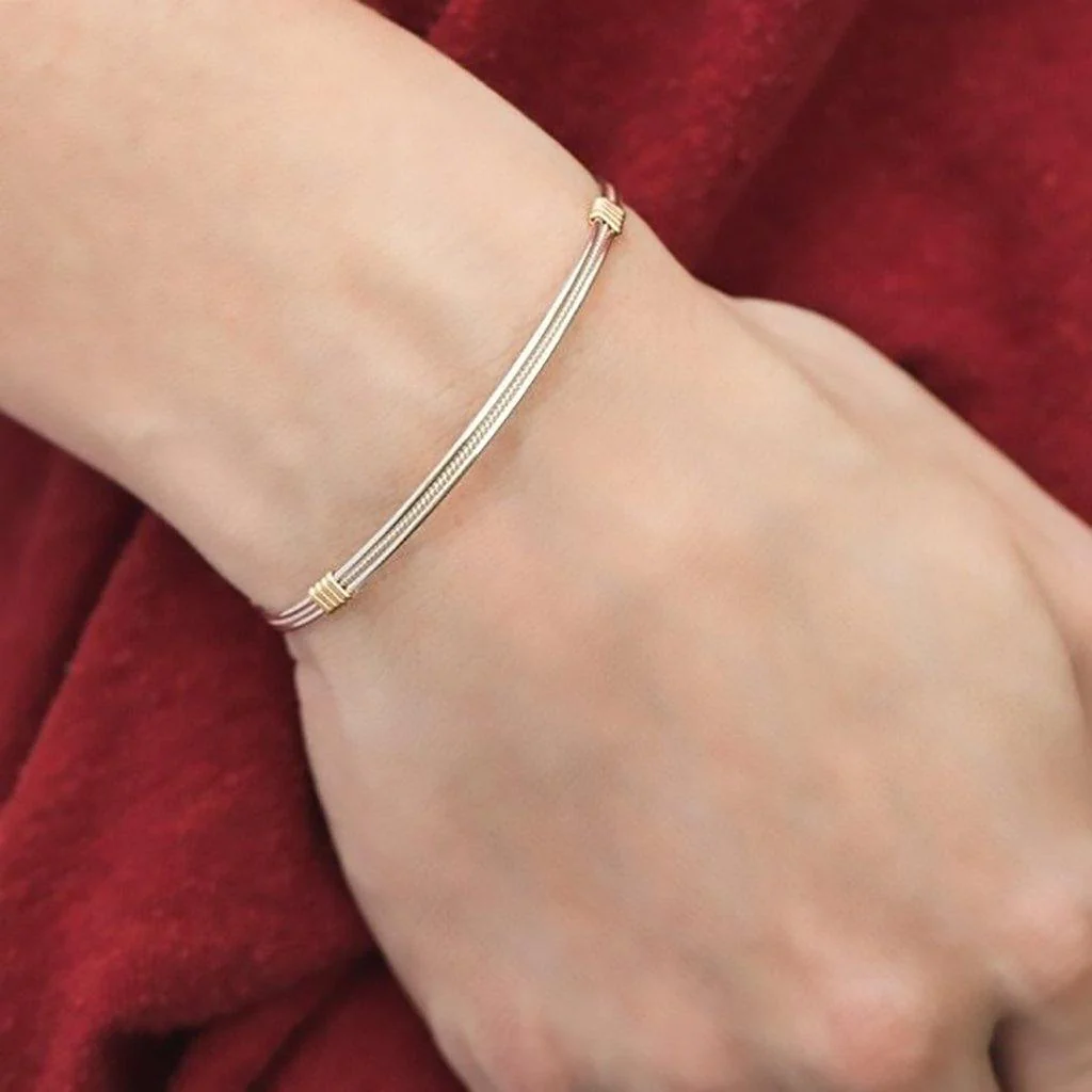 Ronaldo Jewelry : Be Kind Bracelet - Made with 14K Gold and Argentium Silver - Image 2