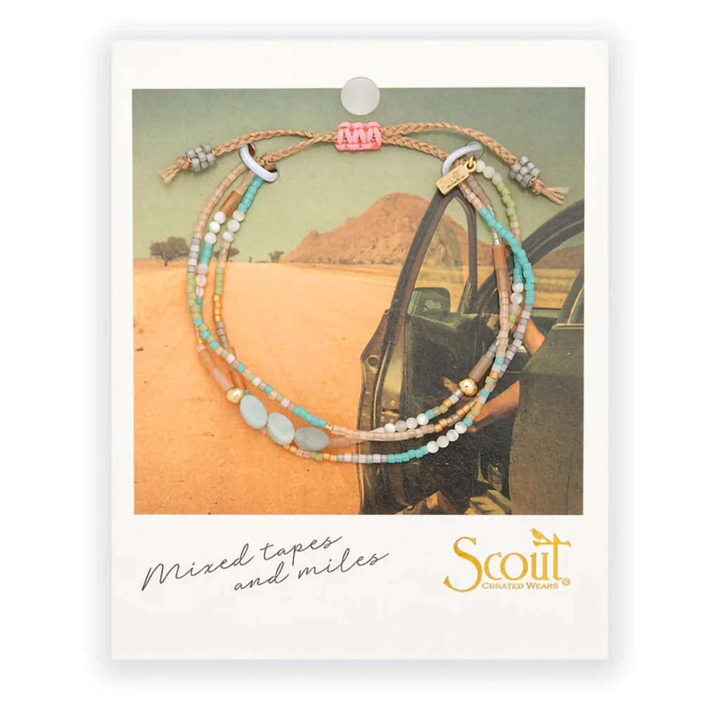 Scout Curated Wears : Mixed Media Bracelet - Courage/Amazonite/Gold - Image 6