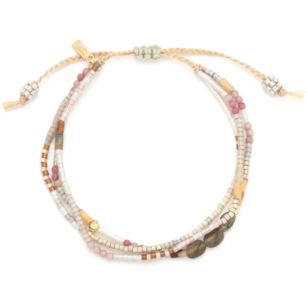 Scout Curated Wears : Mixed Media Bracelet - Labradorite/Gold