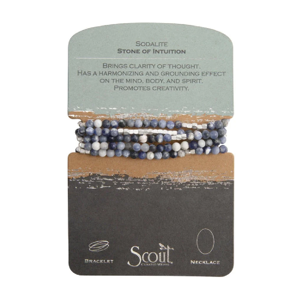 Scout Curated Wears : Stone Wrap Sodalite/Silver - Stone of Intuition