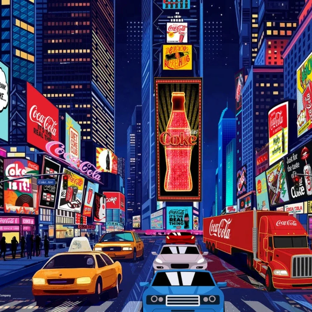 Springbok : Coca-Cola City Nights 1000 Piece Jigsaw Puzzle - Image 2