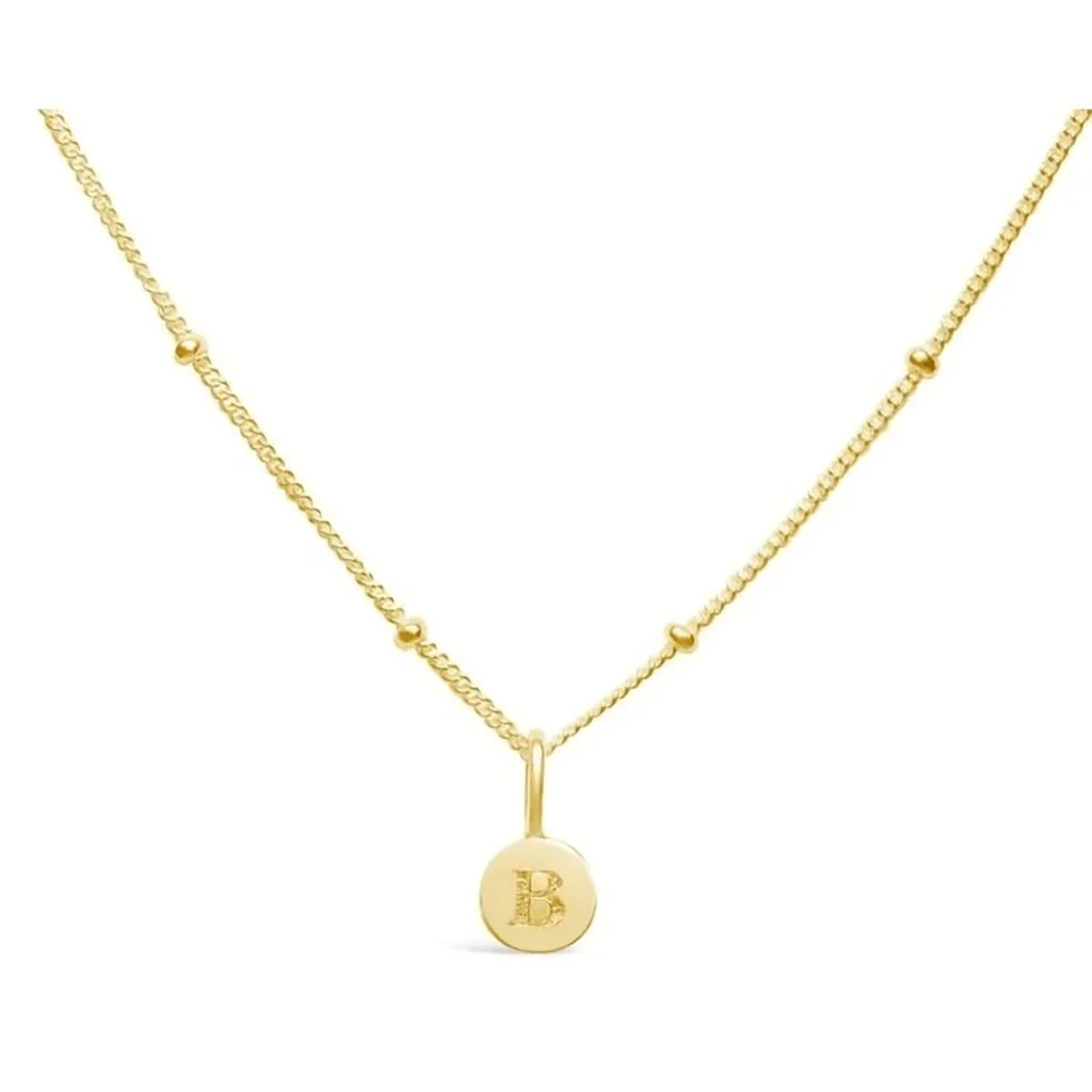 Stia : "B" Love Letter Mini Gold Necklace