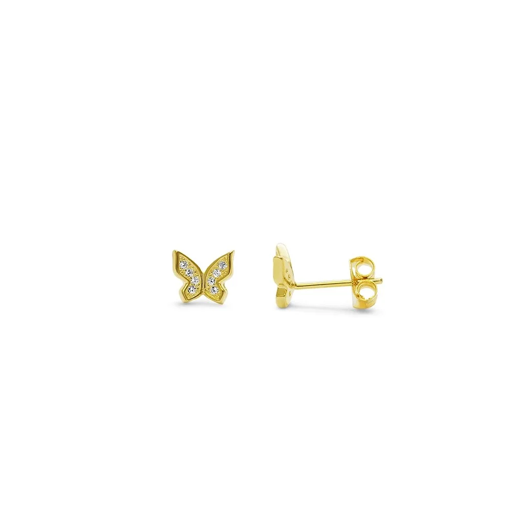 Stia : Butterfly Earring Gold Pavé