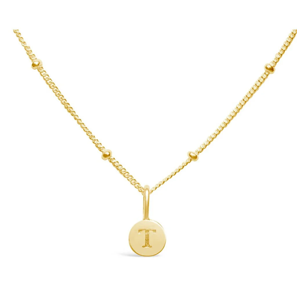 Stia : Mini T Love Letter Gold Necklace