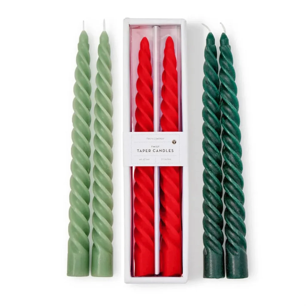 Two's Company : Twisted Taper Candles