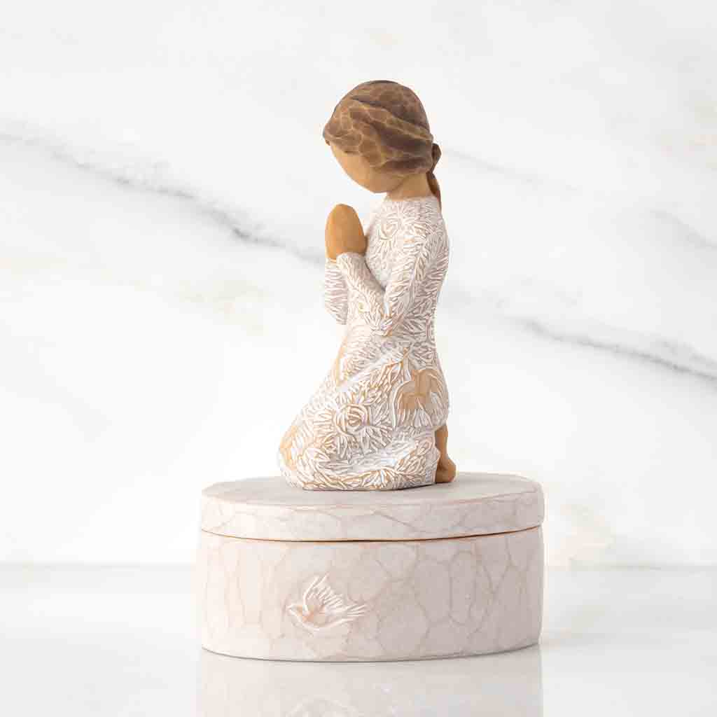 Willow Tree : Prayer of Peace Keepsake Box - Seeking the quiet within - Image 3